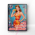 It's a disco love affair | groovy retro housewife Print