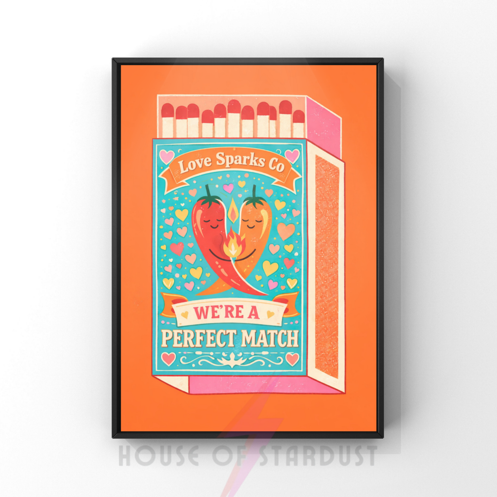 Funky Orange Chilli | Perfect Match box pop art print