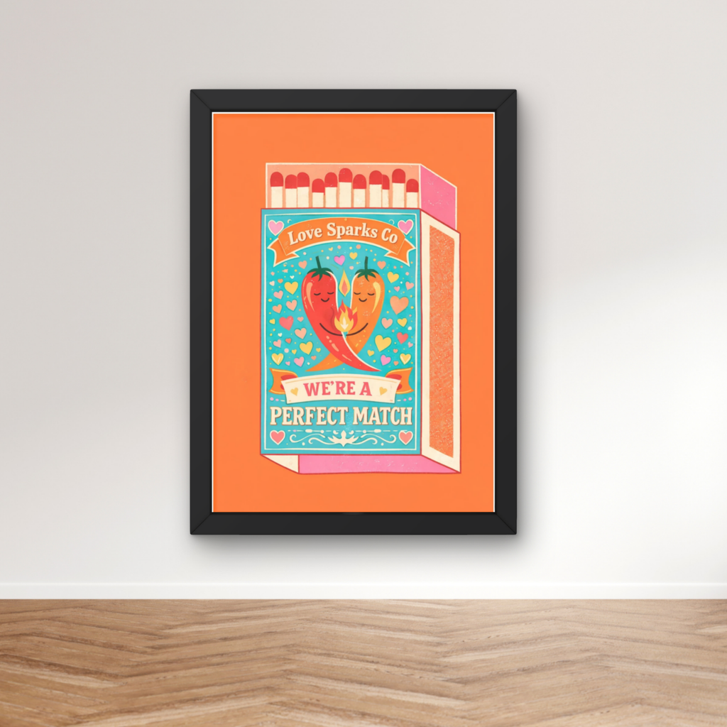 Funky Orange Chilli | Perfect Match box pop art print