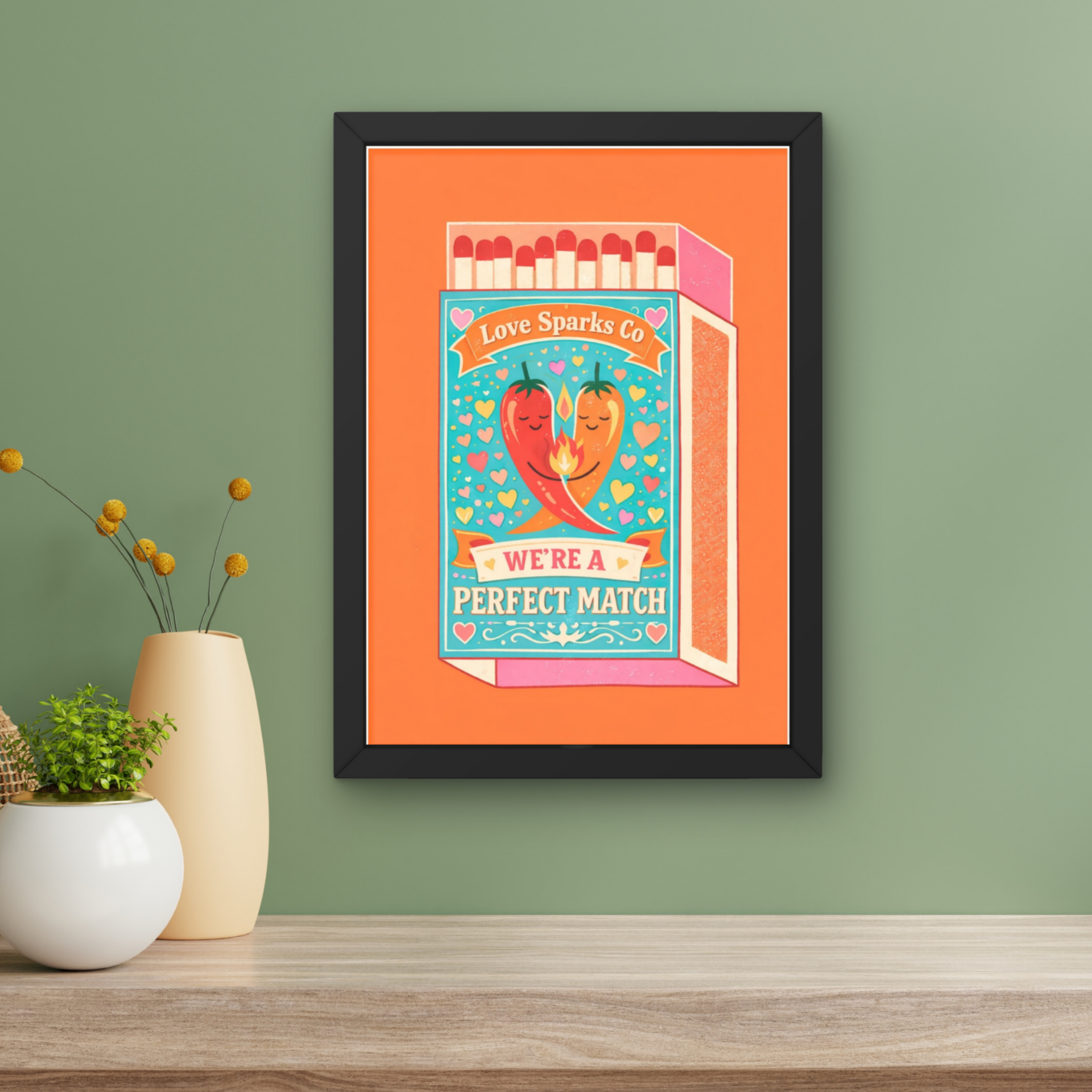 Funky Orange Chilli | Perfect Match box pop art print