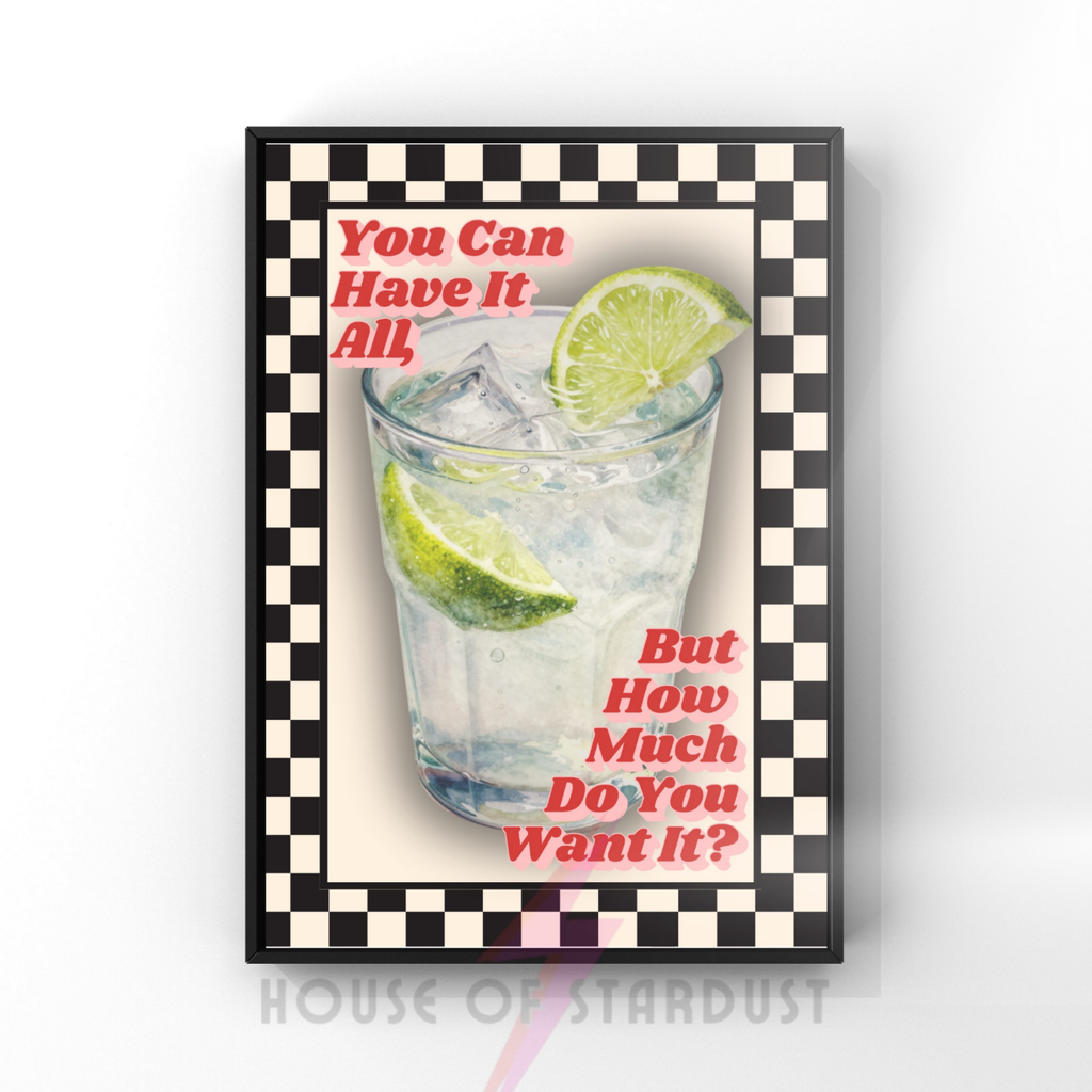 Gin & Tonic | oasis inspired music Print