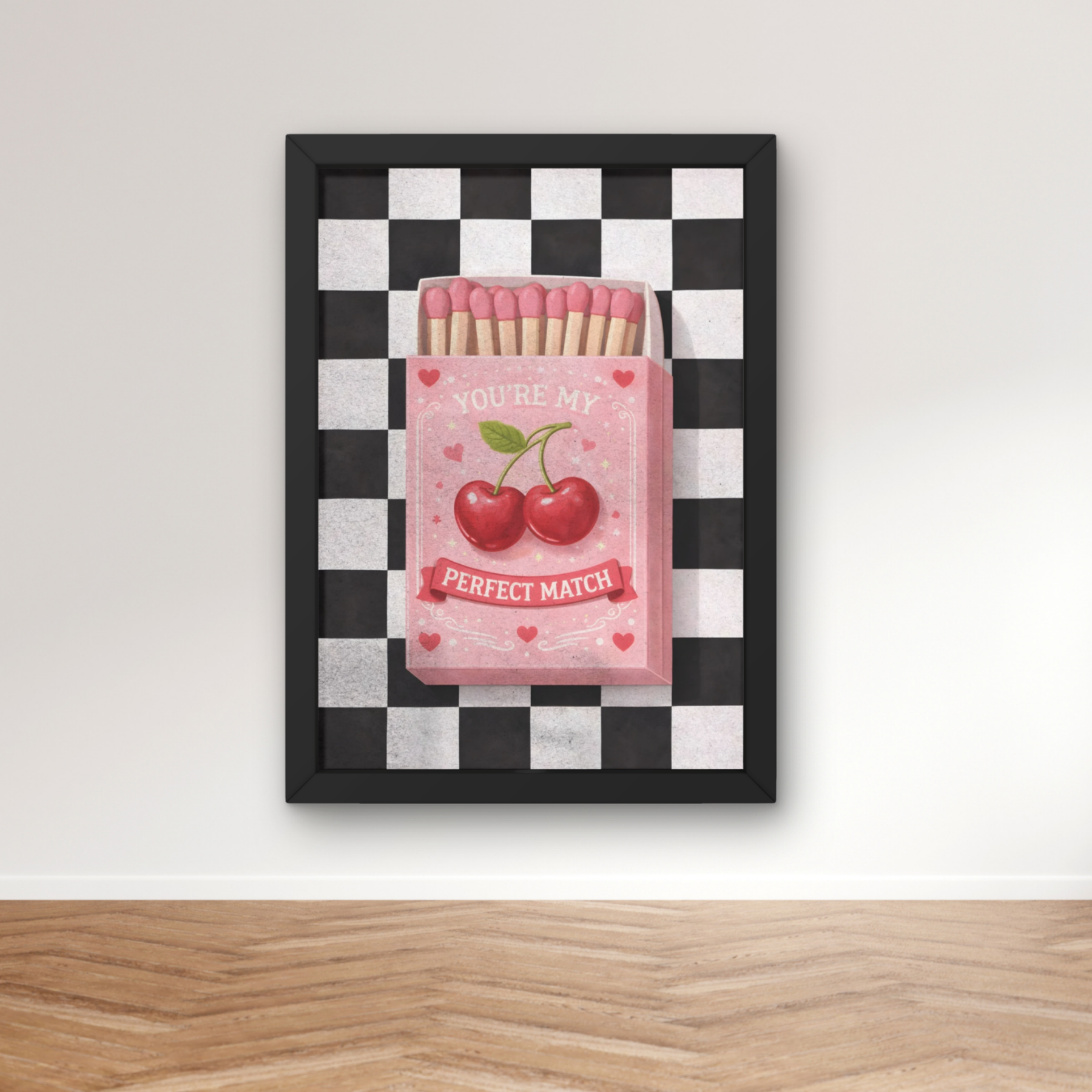 Checkerbox cherries | Perfect Match box pop art print