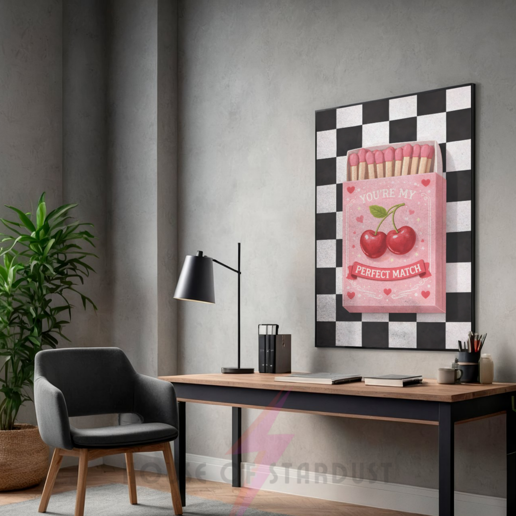 Checkerbox cherries | Perfect Match box pop art print