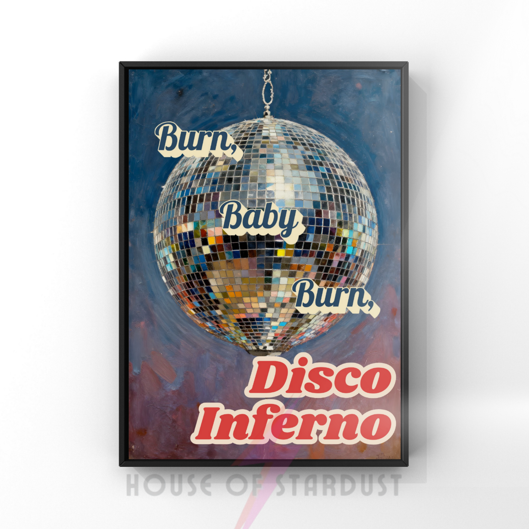 disco inferno | groovy retro music Print