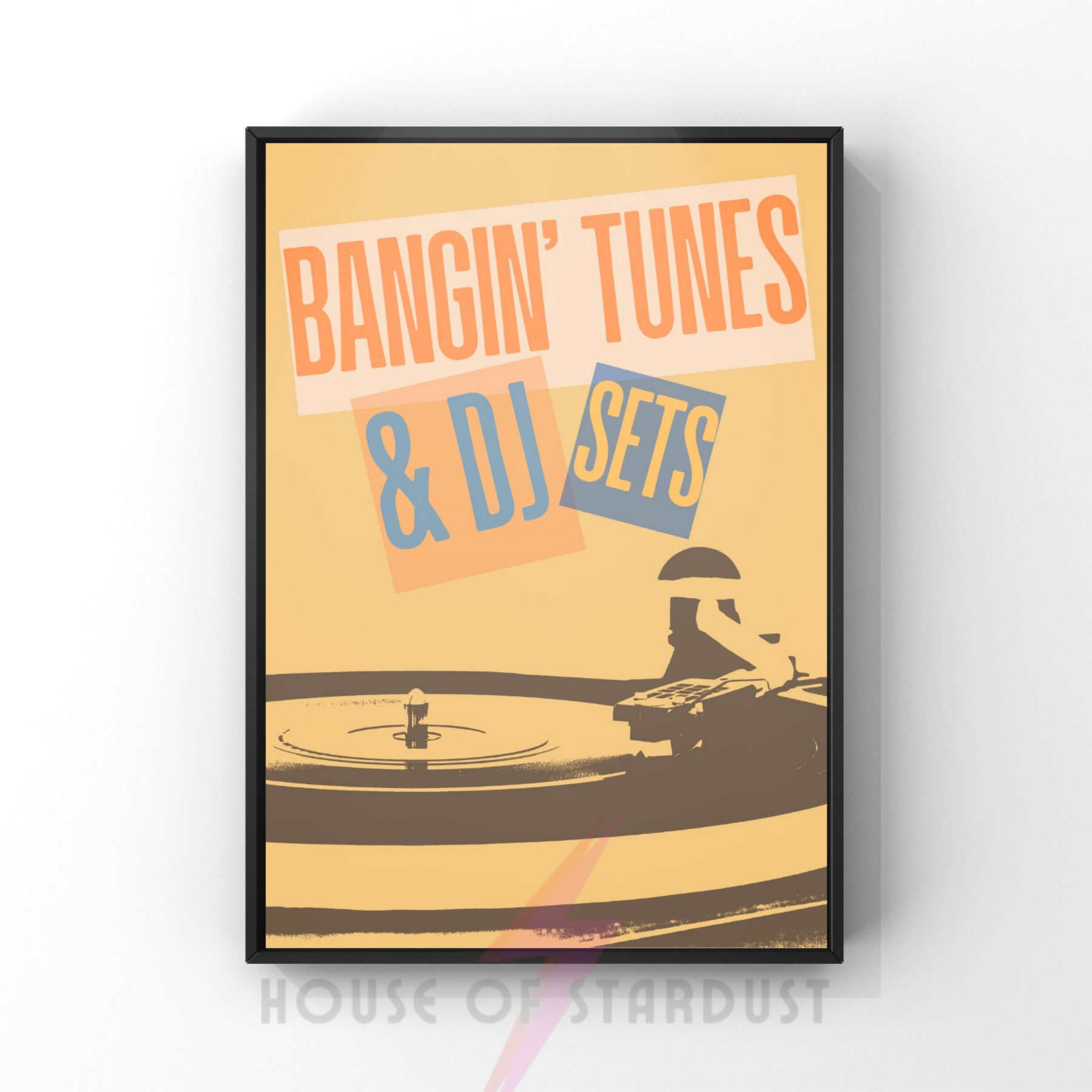 bangin' tunes and DJ sets | funky vinyl record music print