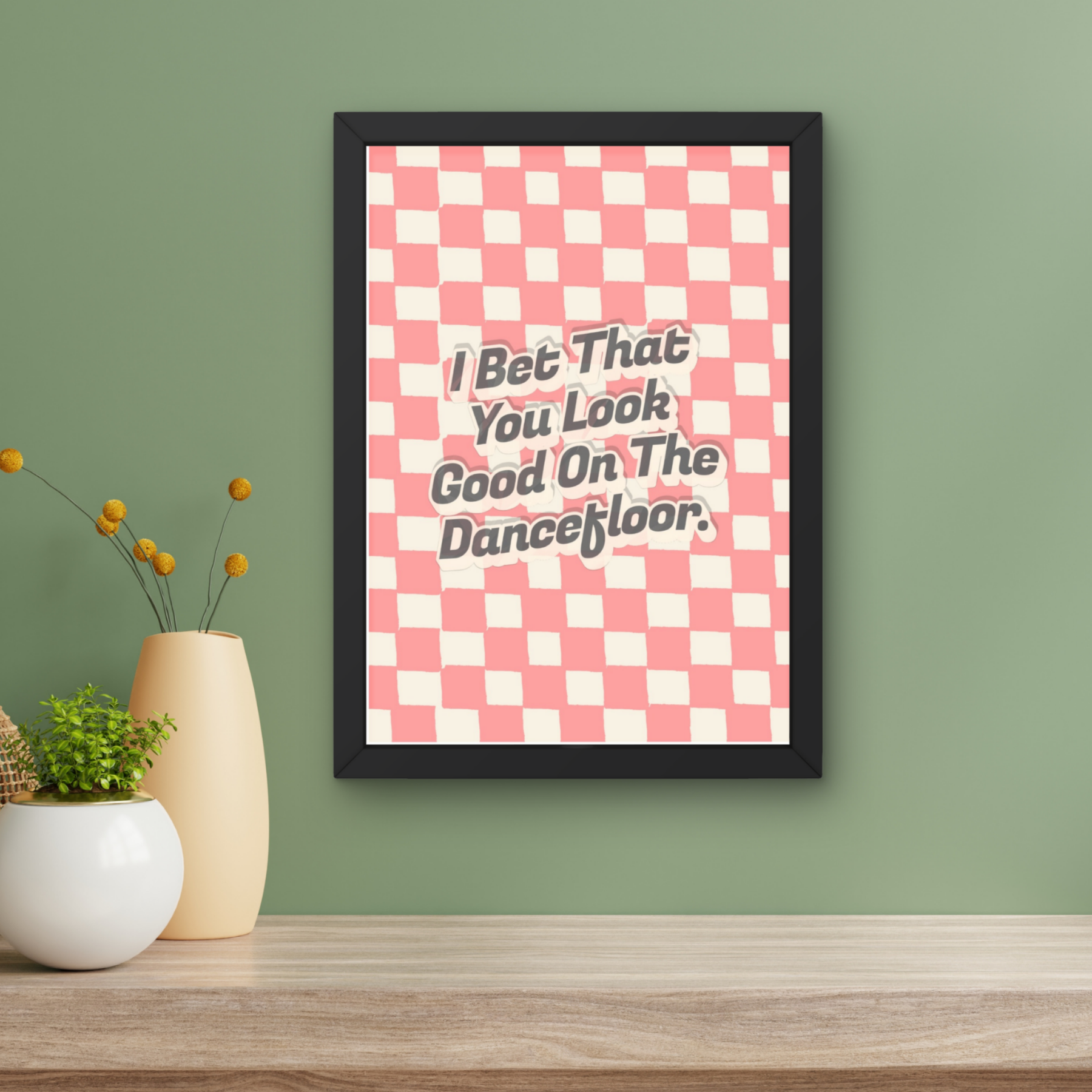 good on the dance floor | Arctic Monkeys inspired Inspired checkerboard indie Music Print