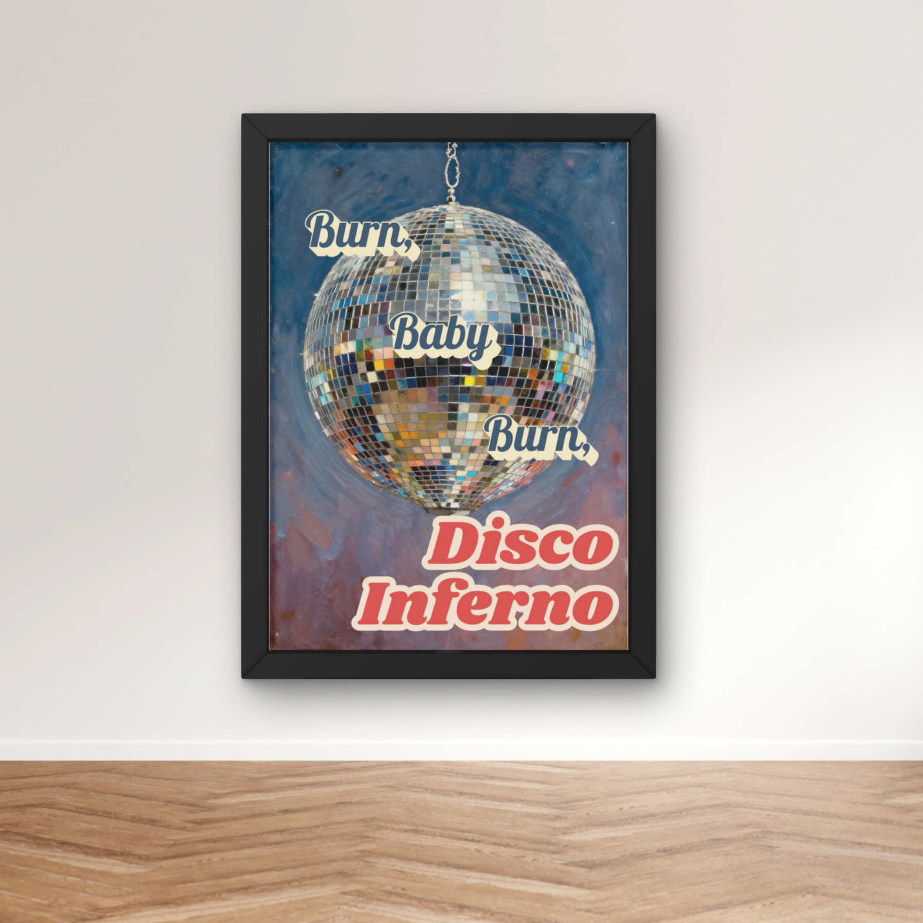 disco inferno | groovy retro music Print