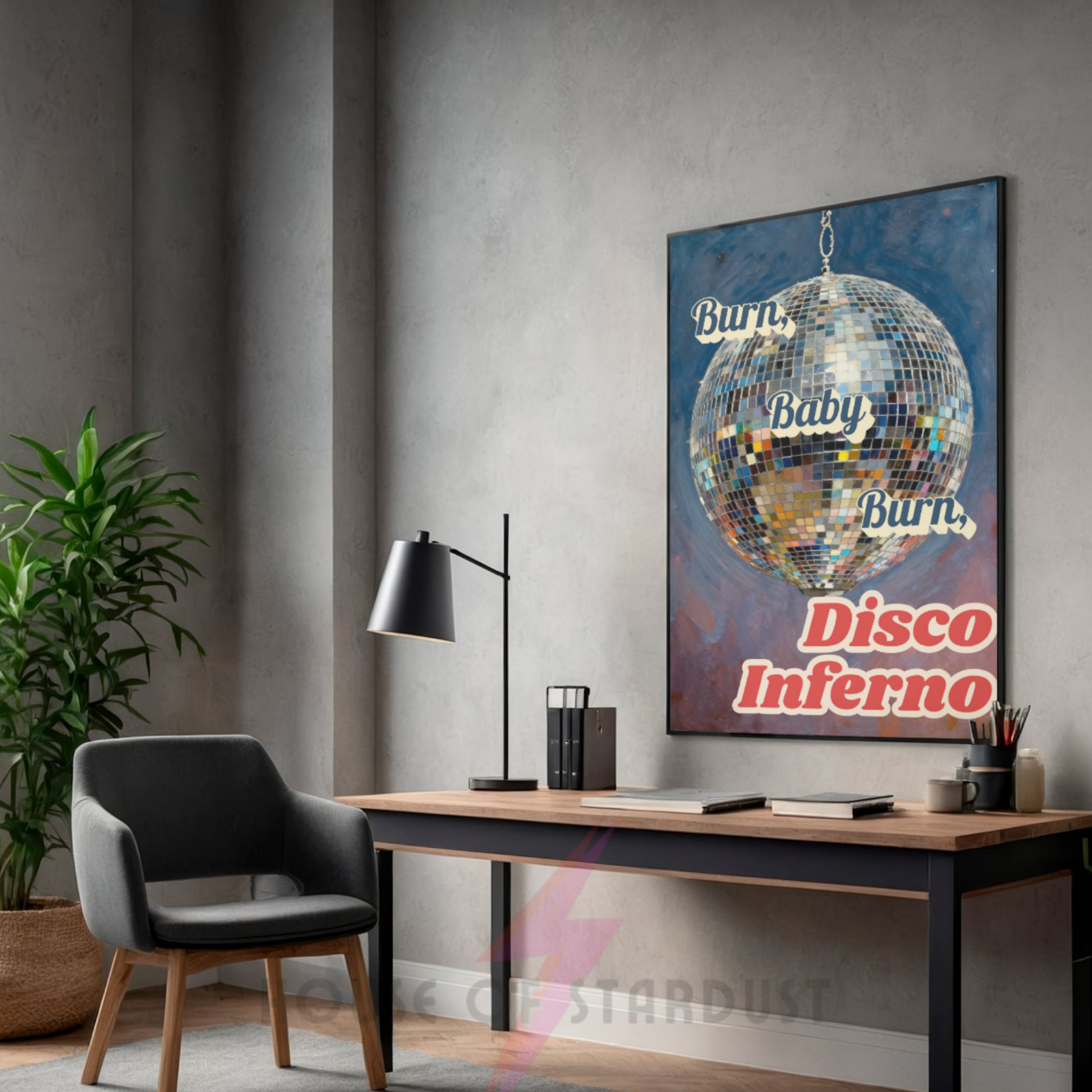 disco inferno | groovy retro music Print