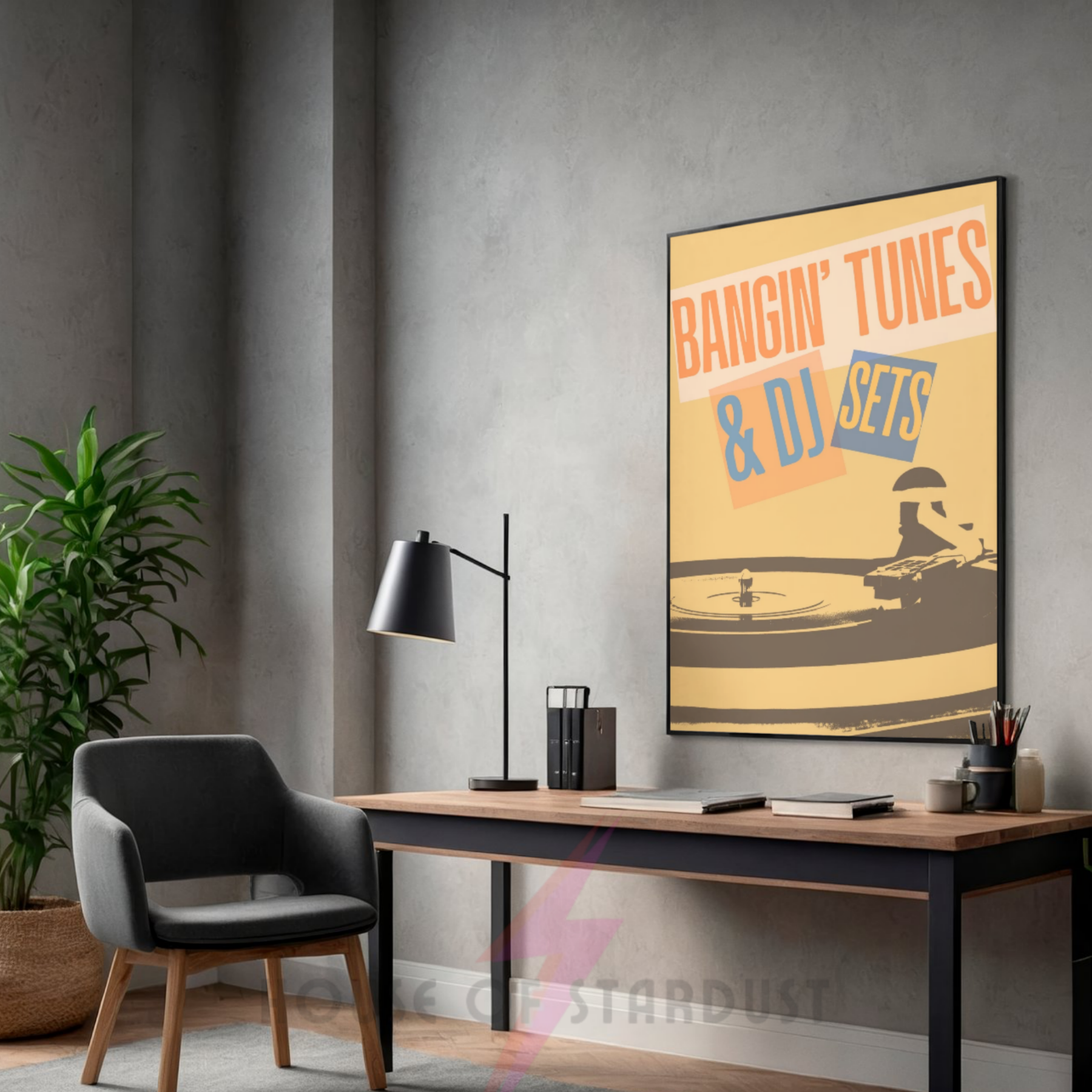 bangin' tunes and DJ sets | funky vinyl record music print