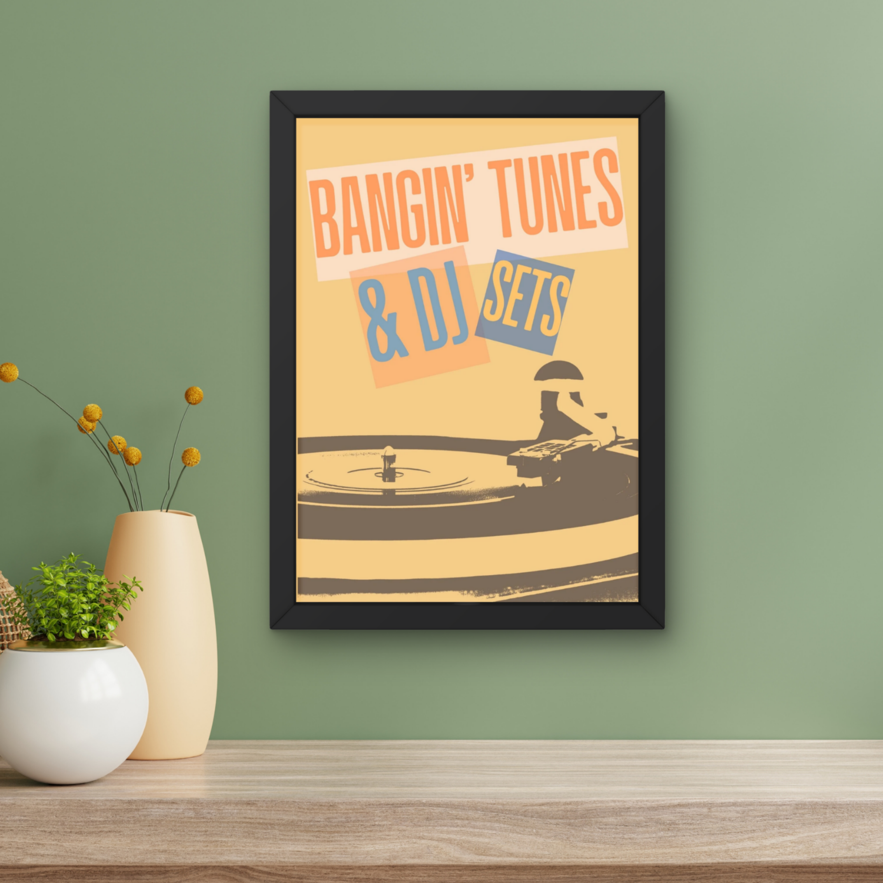 bangin' tunes and DJ sets | funky vinyl record music print
