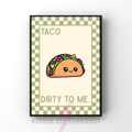 Taco dirty to me | Kitsch Kitchen checkerboard pastels collection print