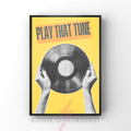 play that tune | funky vinyl record music print