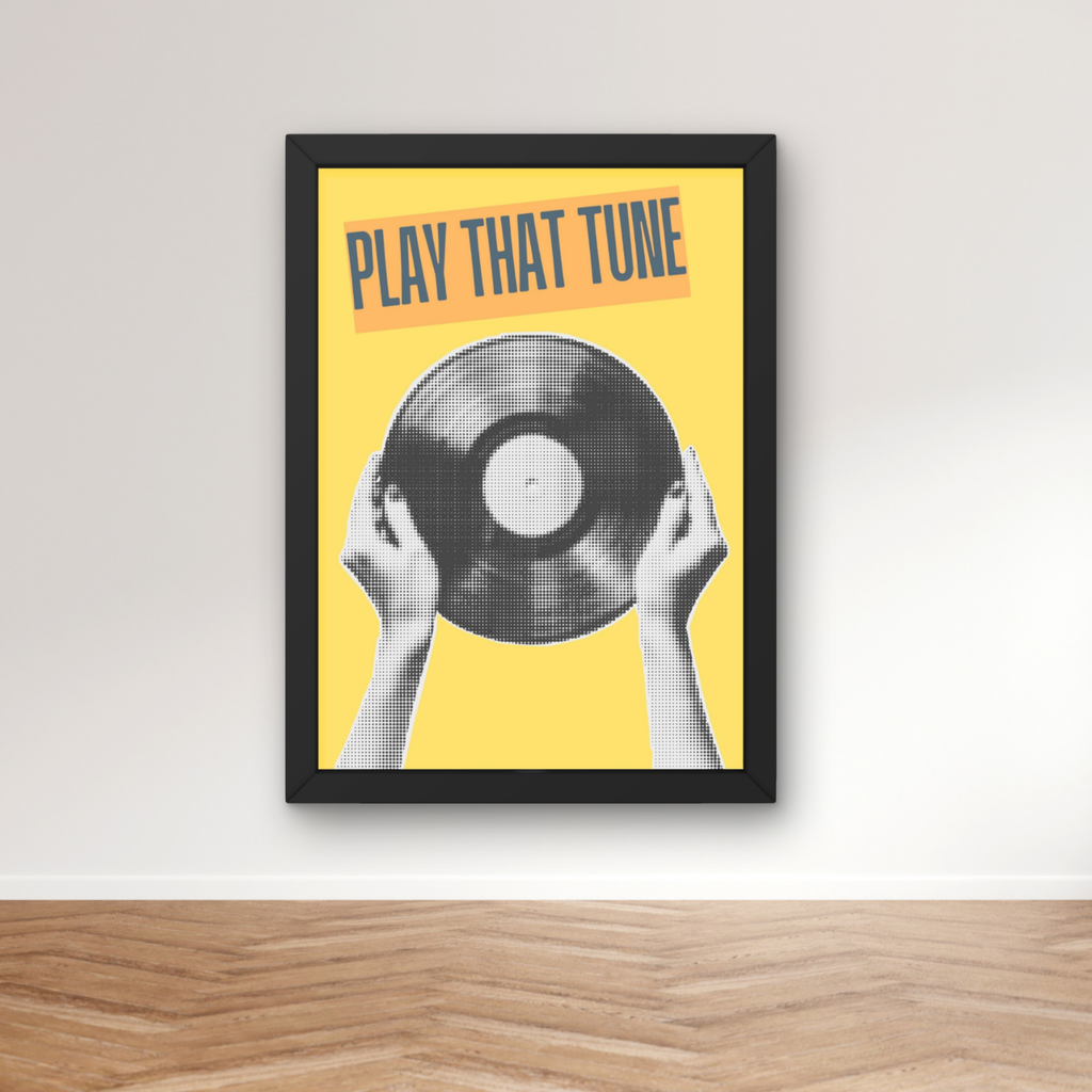 play that tune | funky vinyl record music print