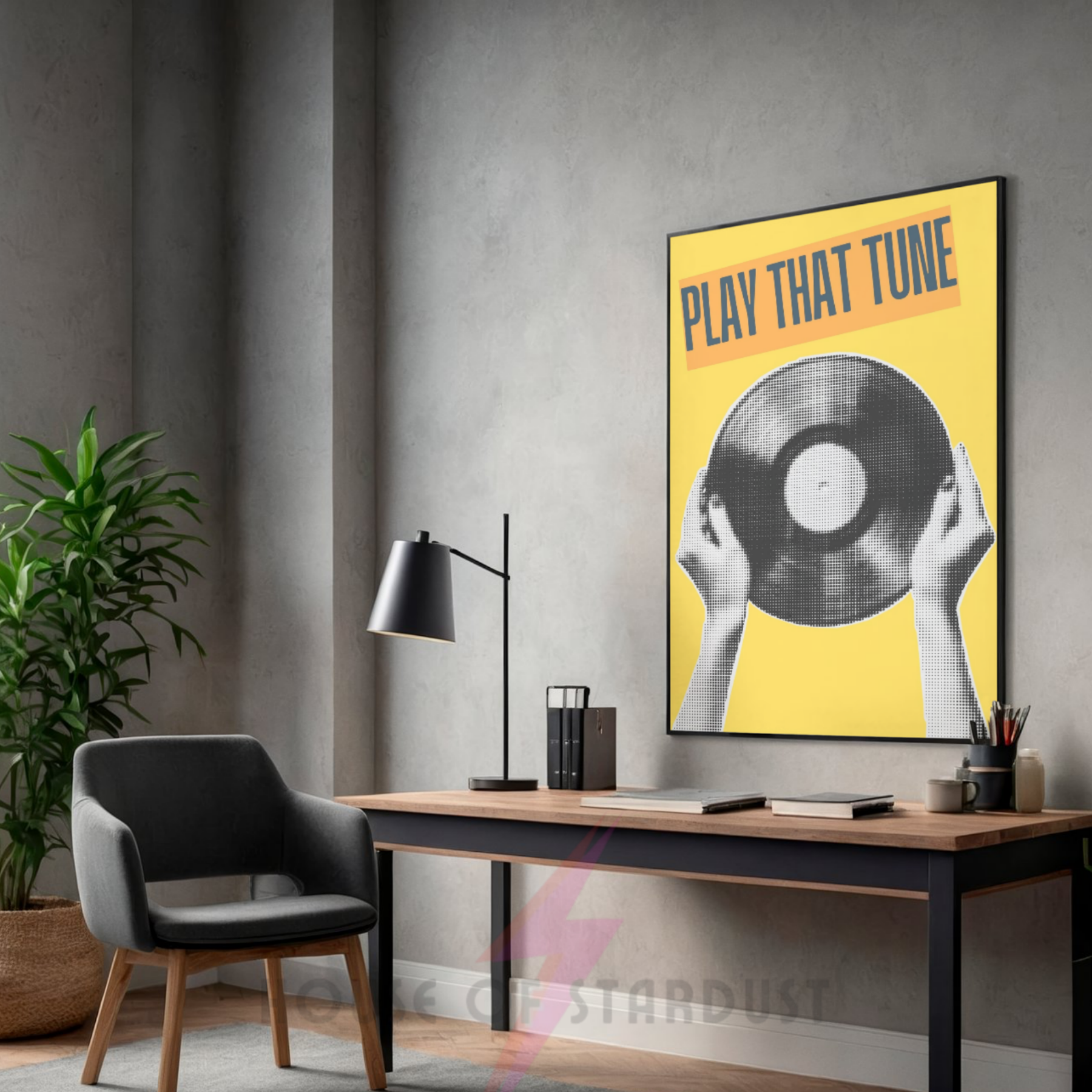 play that tune | funky vinyl record music print