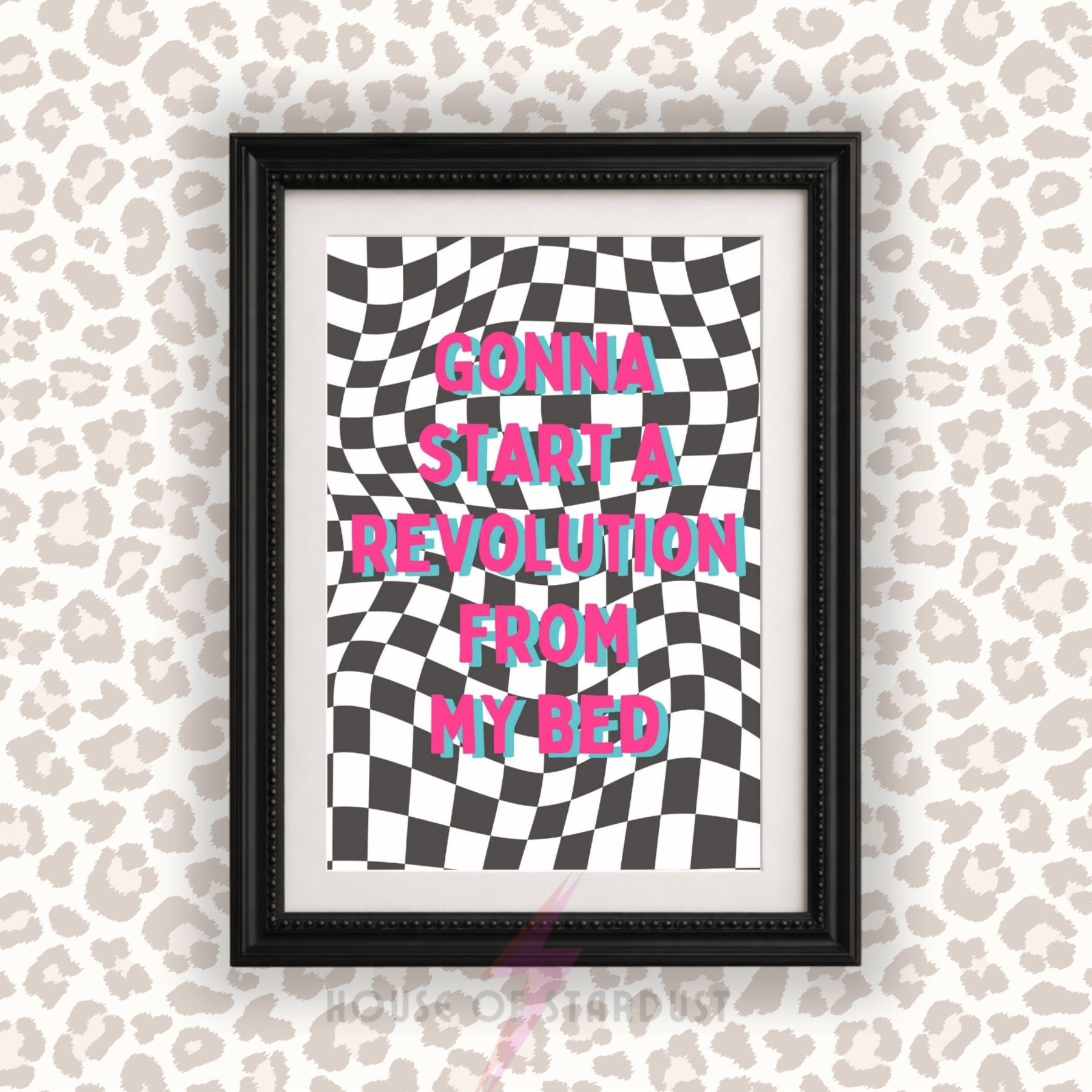 Indie Music Lyric Print | Gonna Start A Revolution From My Bed Wall Art poster| A4 A3 A5 A1 A2