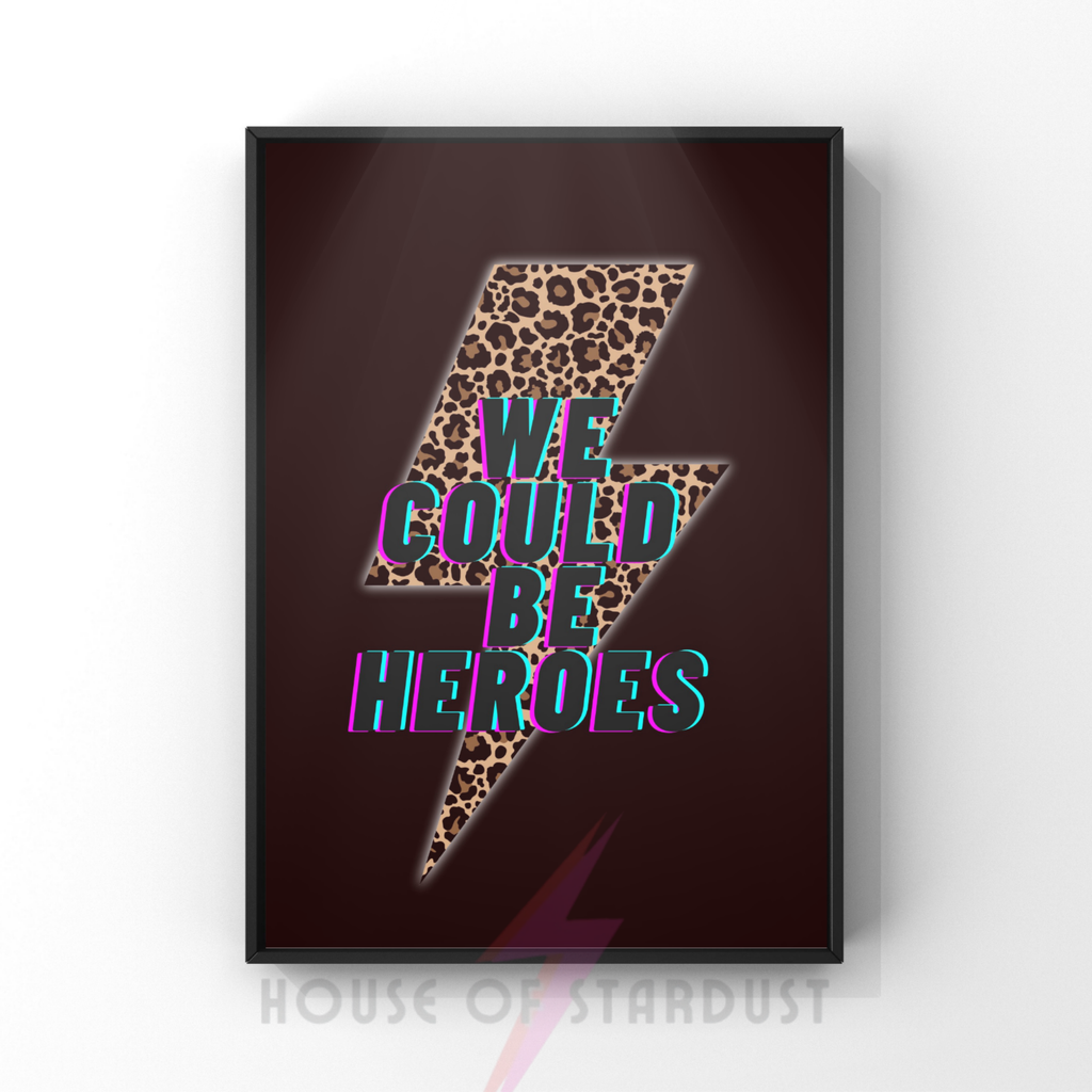 could be heroes | bold indie 80's  music print