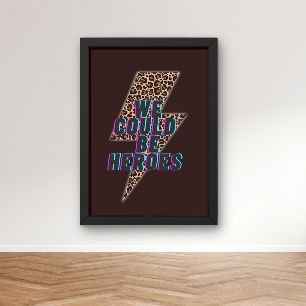 could be heroes | bold indie 80's  music print