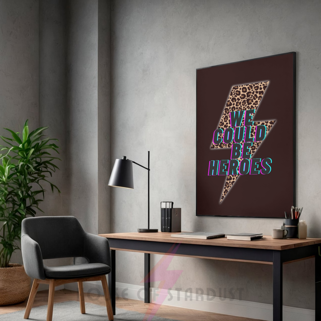 could be heroes | bold indie 80's  music print