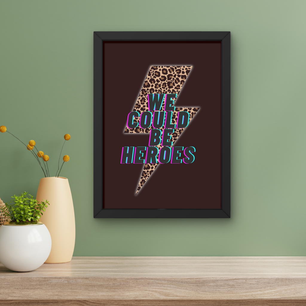 could be heroes | bold indie 80's  music print