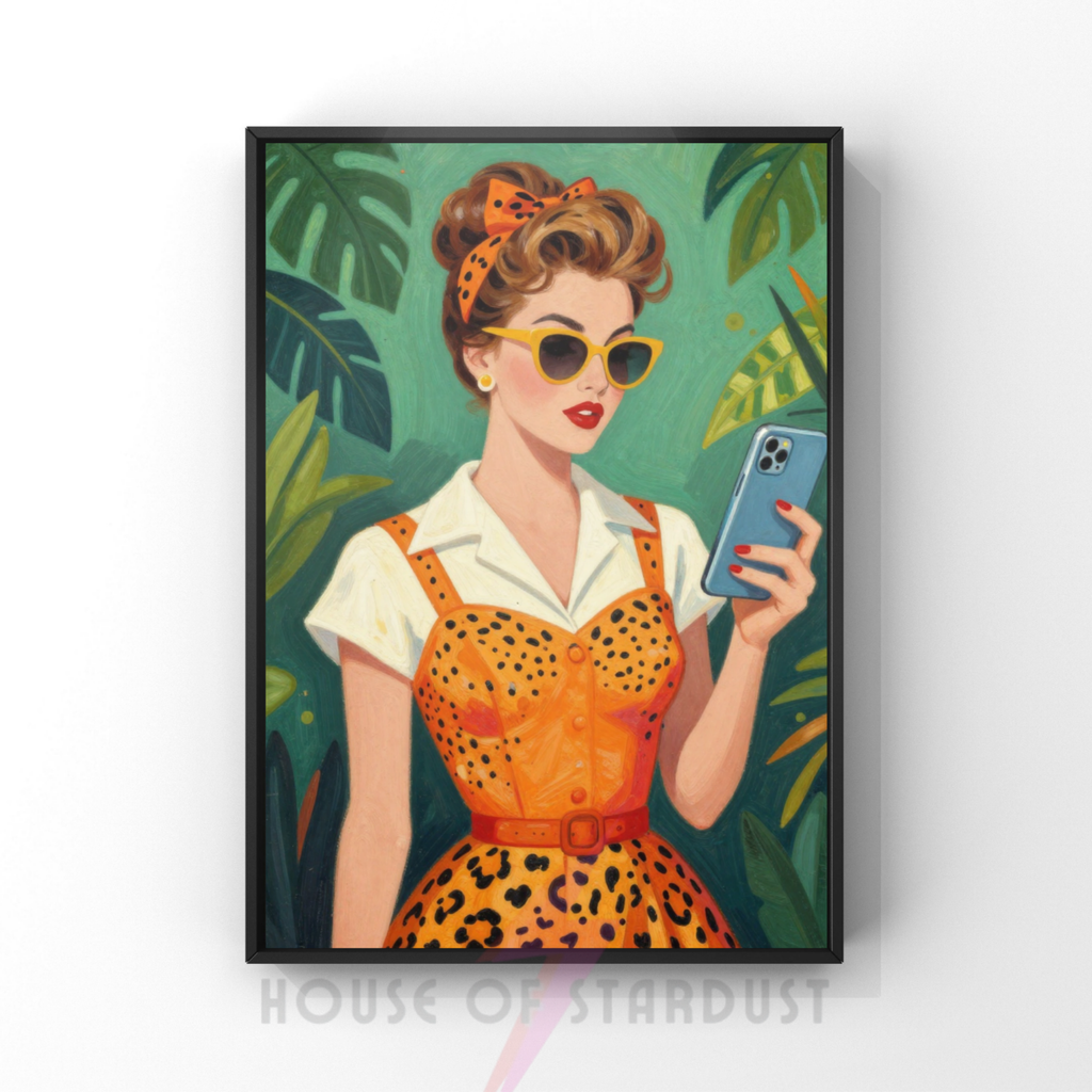 retro jungle queen | bold jungle housewife  print