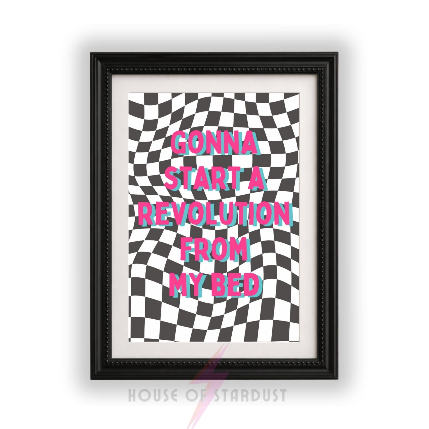 Indie Music Lyric Print | Gonna Start A Revolution From My Bed Wall Art poster| A4 A3 A5 A1 A2