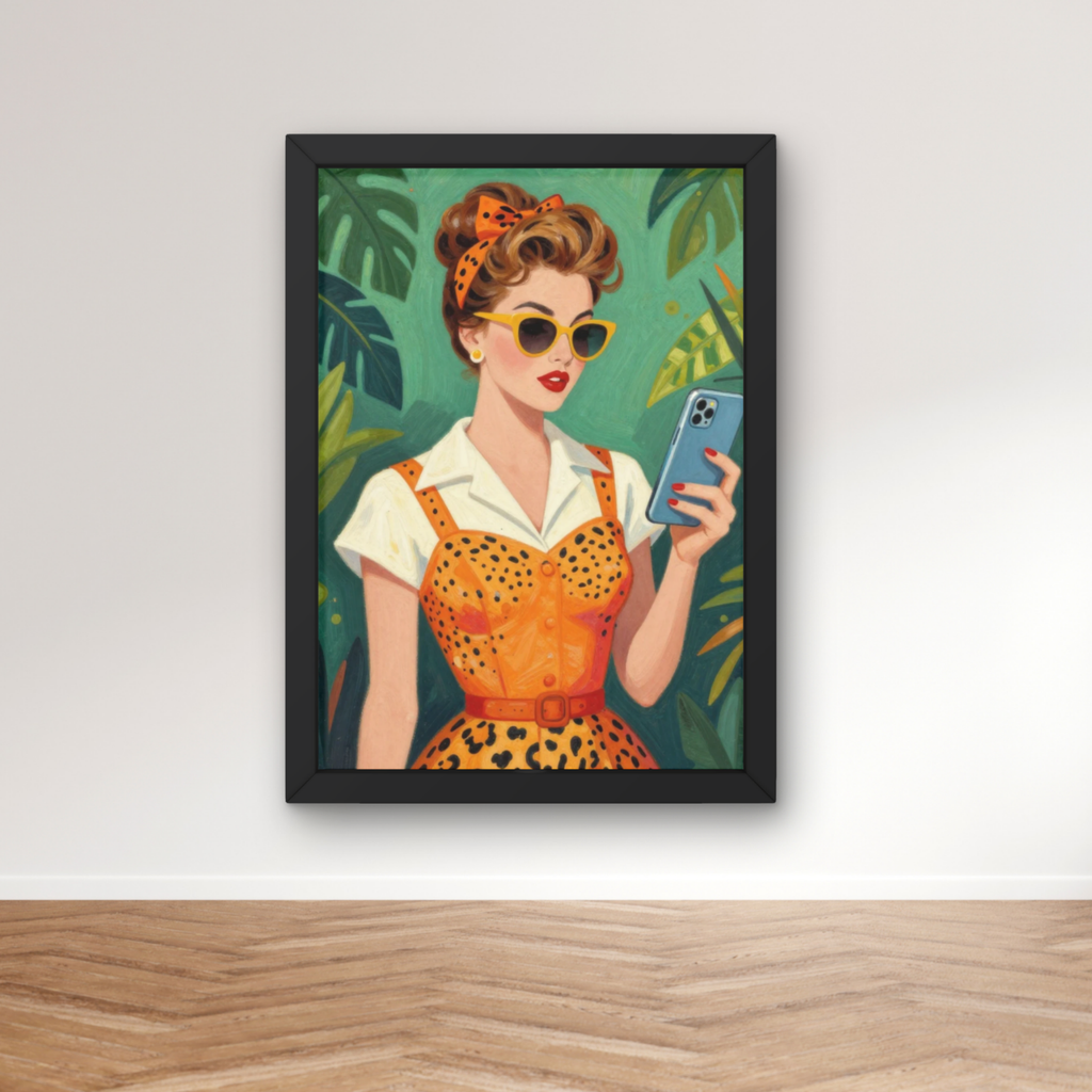 retro jungle queen | bold jungle housewife  print