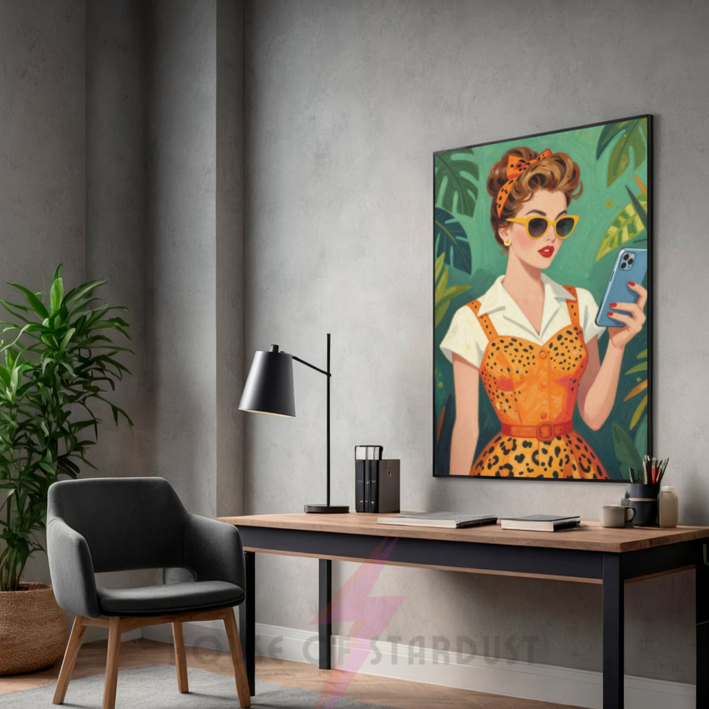 retro jungle queen | bold jungle housewife  print