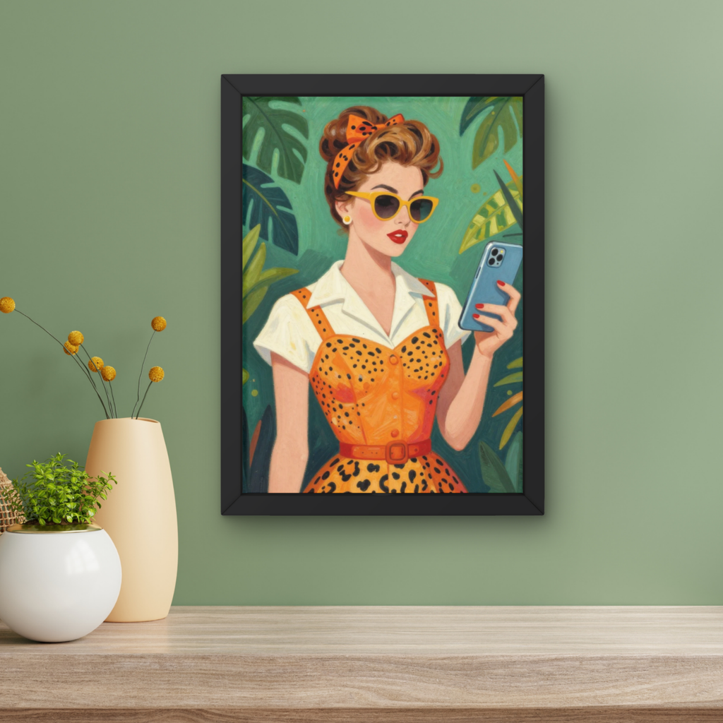 retro jungle queen | bold jungle housewife  print