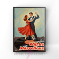 Marvellous | retro vinyl record housewife music Print