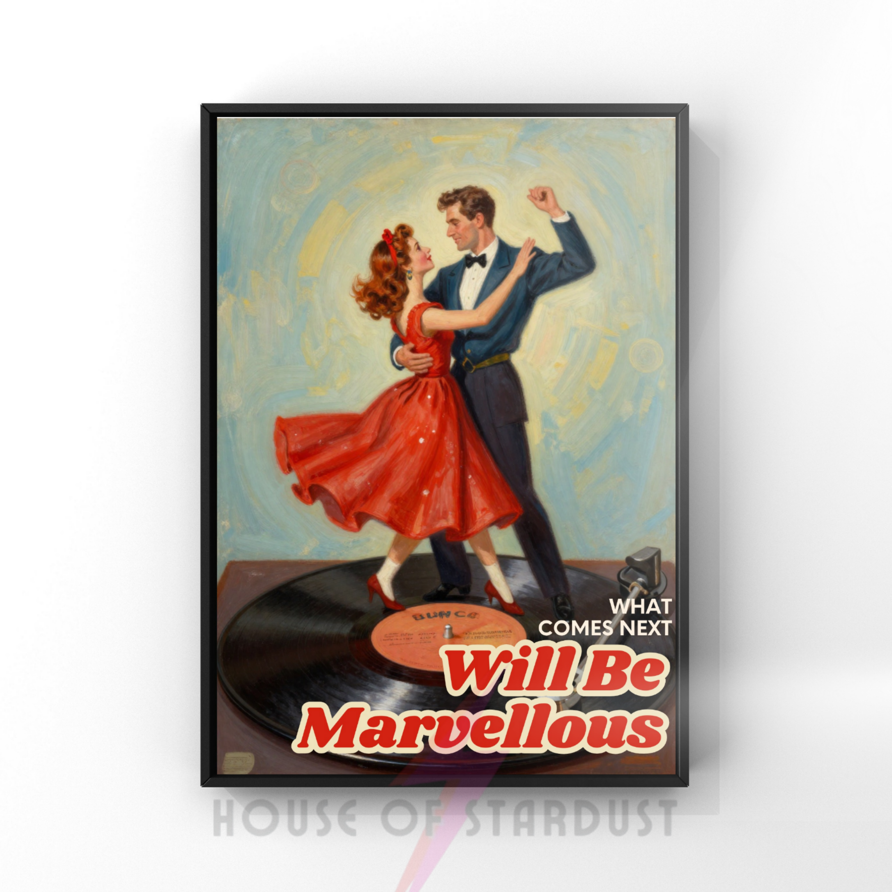 Marvellous | retro vinyl record housewife music Print