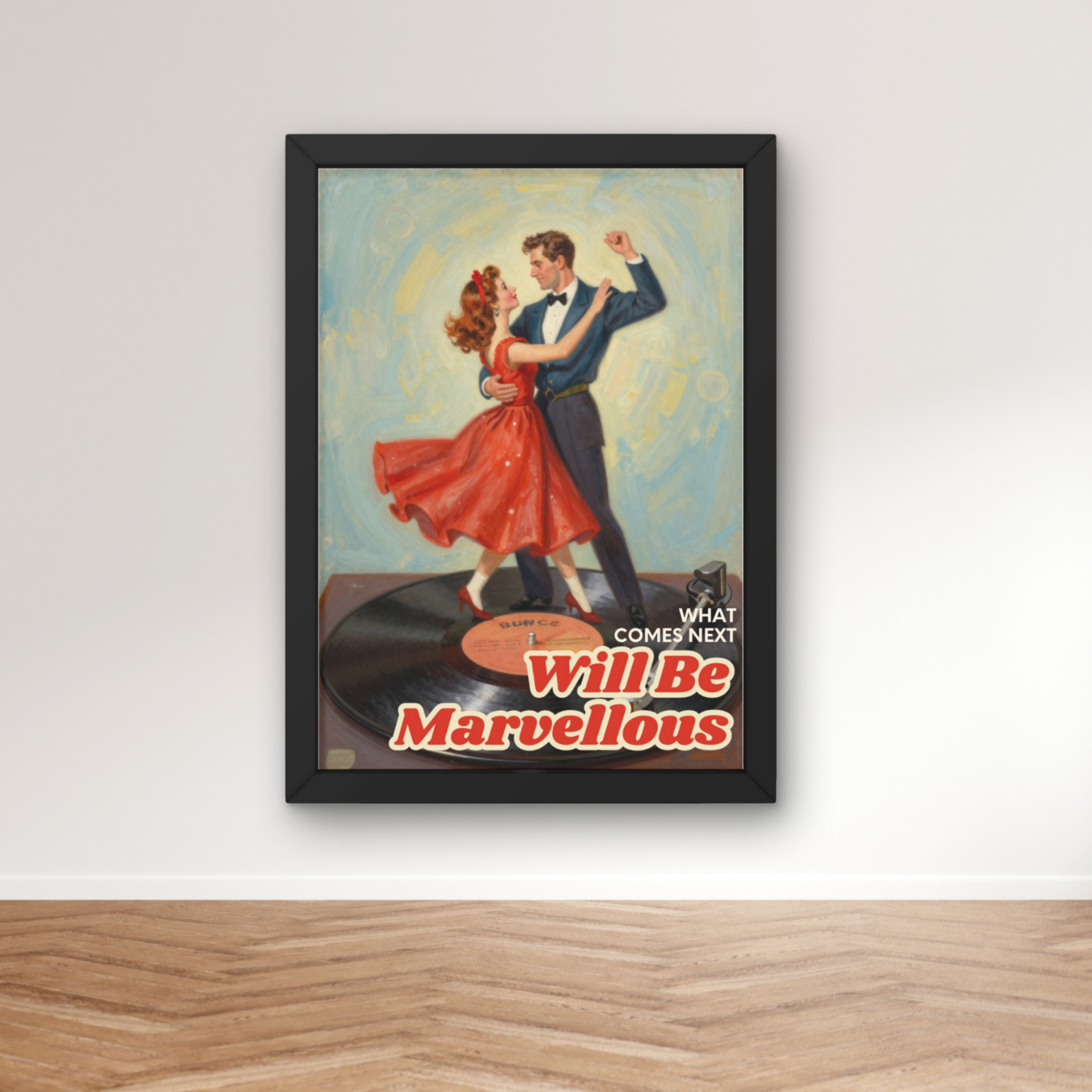 Marvellous | retro vinyl record housewife music Print
