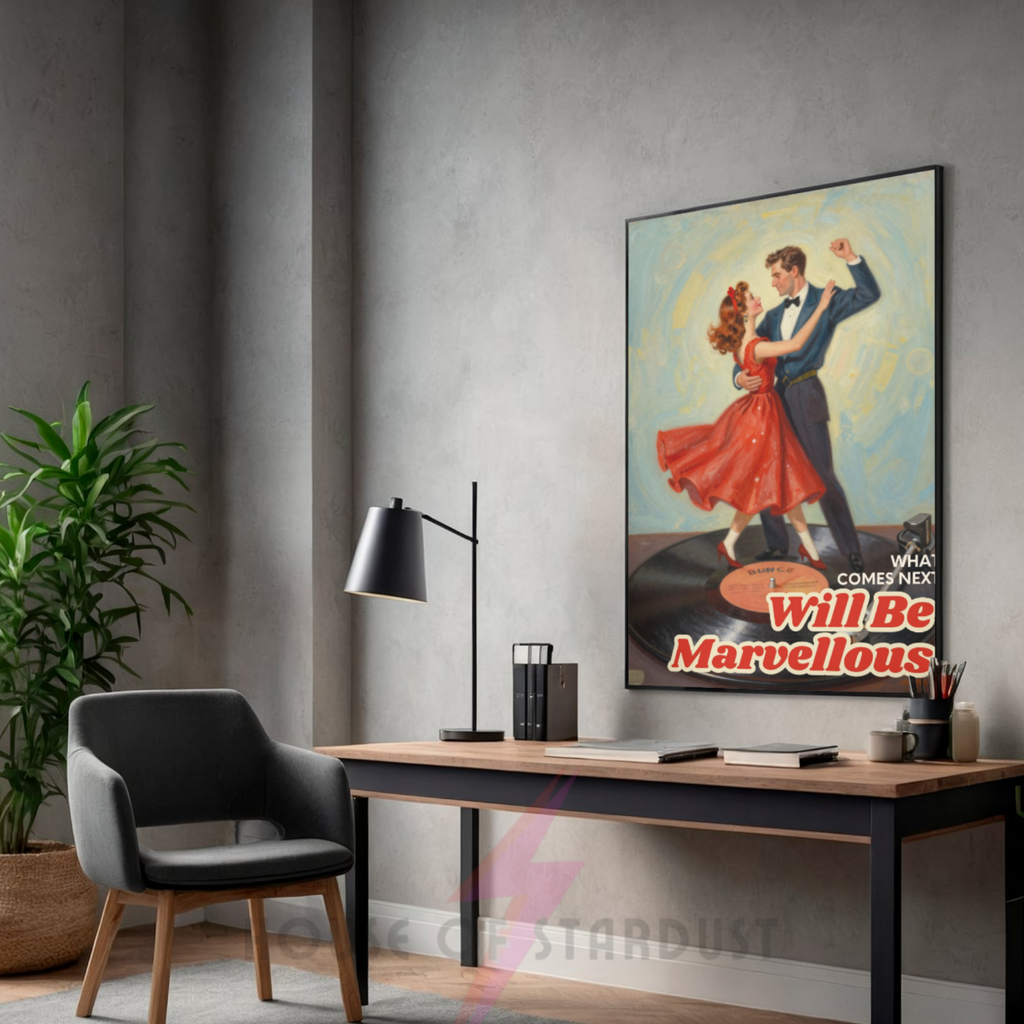 Marvellous | retro vinyl record housewife music Print