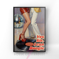 Yes sir | retro vinyl record disco music Print