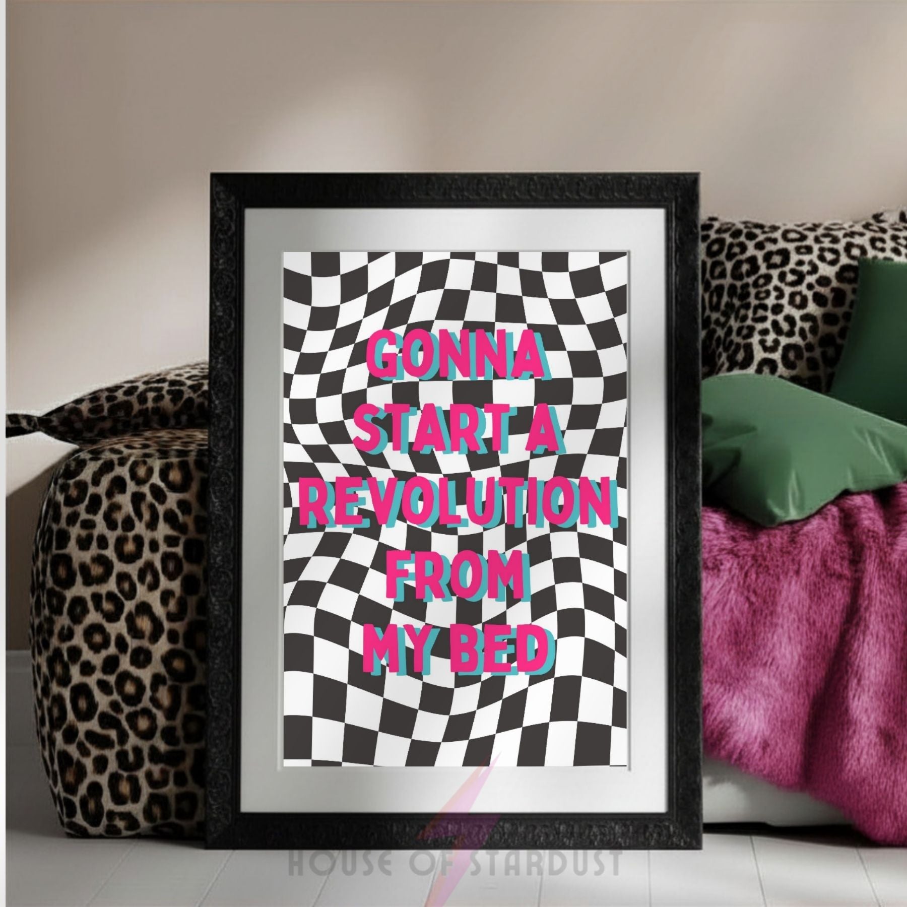 Indie Music Lyric Print | Gonna Start A Revolution From My Bed Wall Art poster| A4 A3 A5 A1 A2
