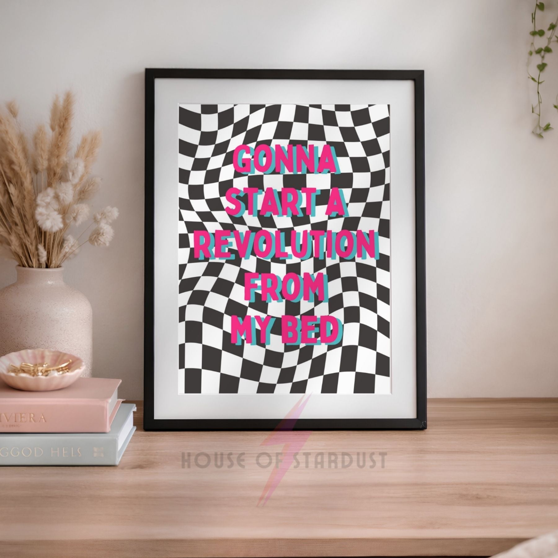 Indie Music Lyric Print | Gonna Start A Revolution From My Bed Wall Art poster| A4 A3 A5 A1 A2