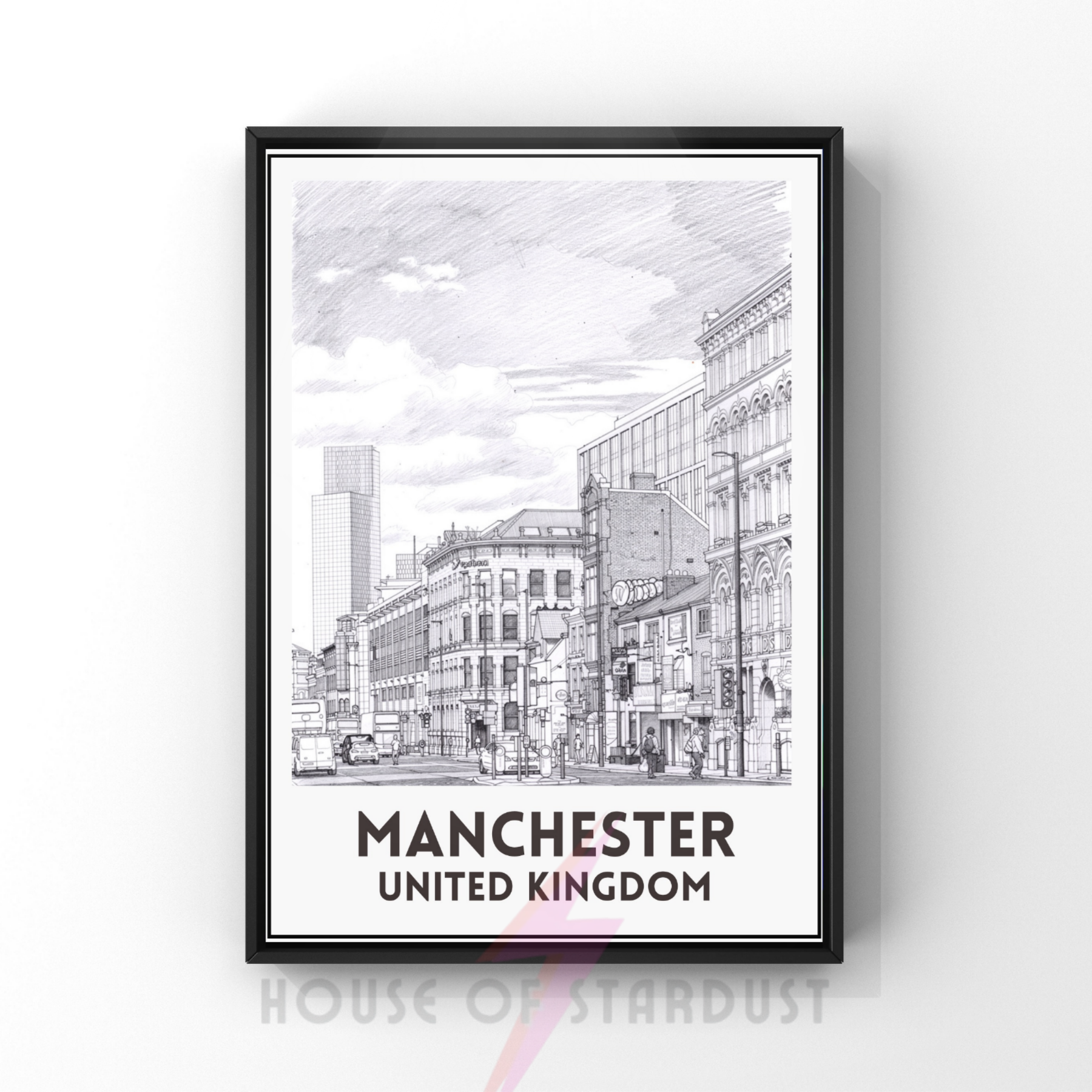 city sketch | Manchester art print
