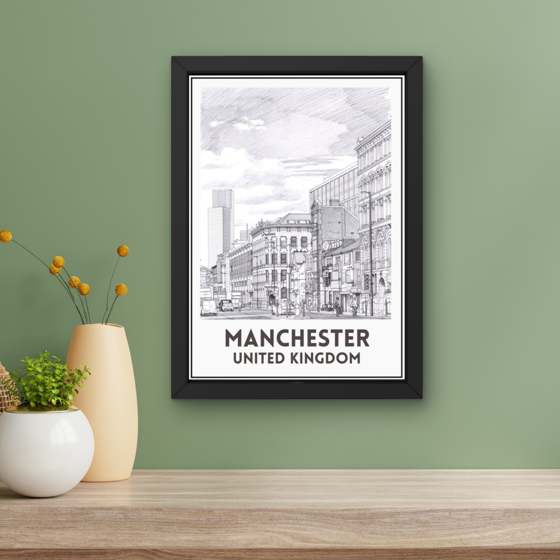 city sketch | Manchester art print