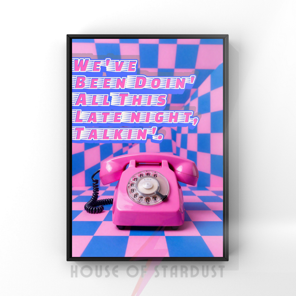 late night talkin' | trippy music Print