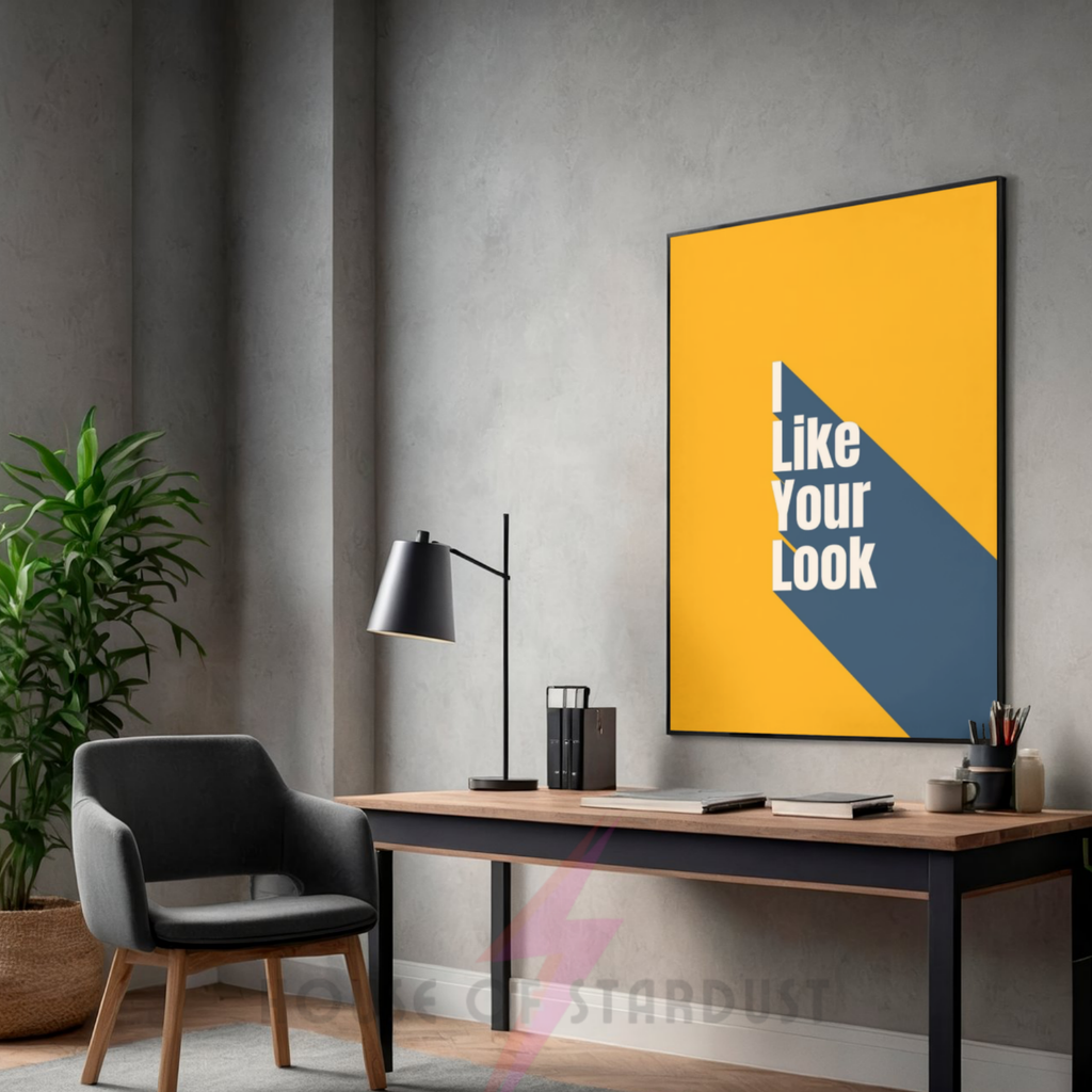 I like your look | colour block Music Print