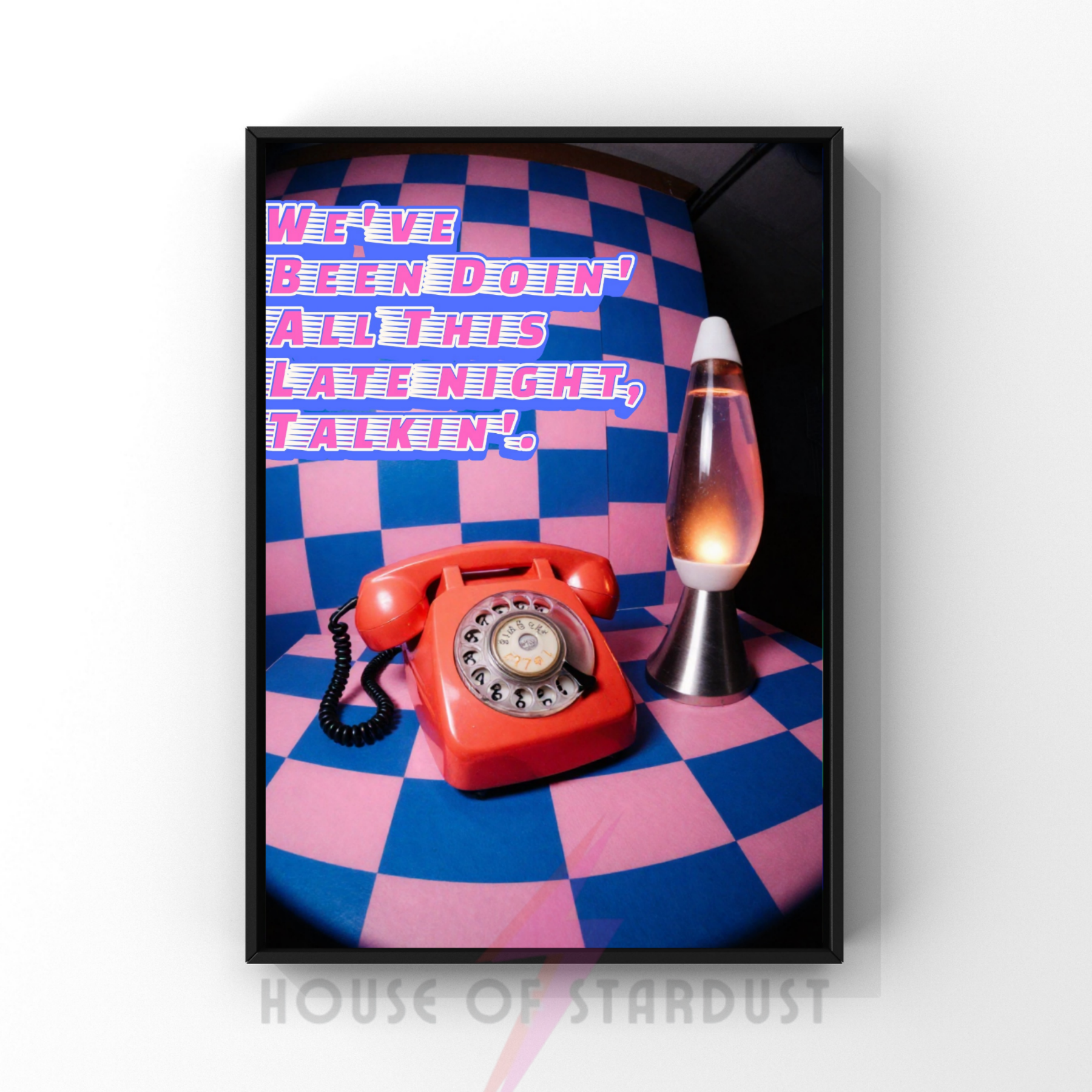 Late night talkin' | retro phone Music Print