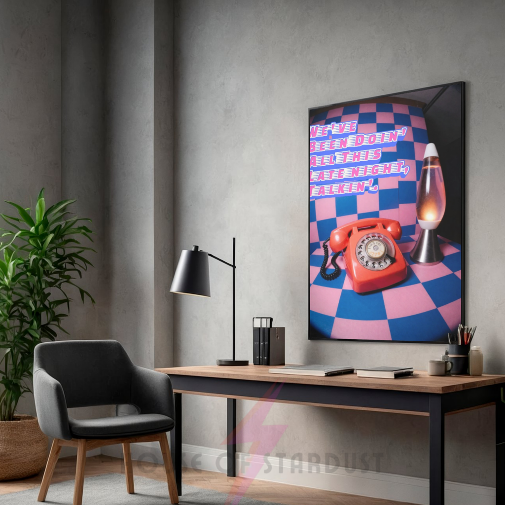 Late night talkin' | retro phone Music Print