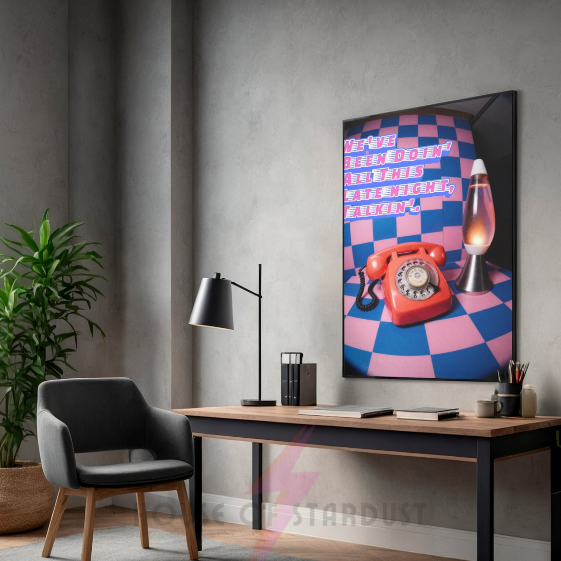 Late night talkin' | retro phone Music Print