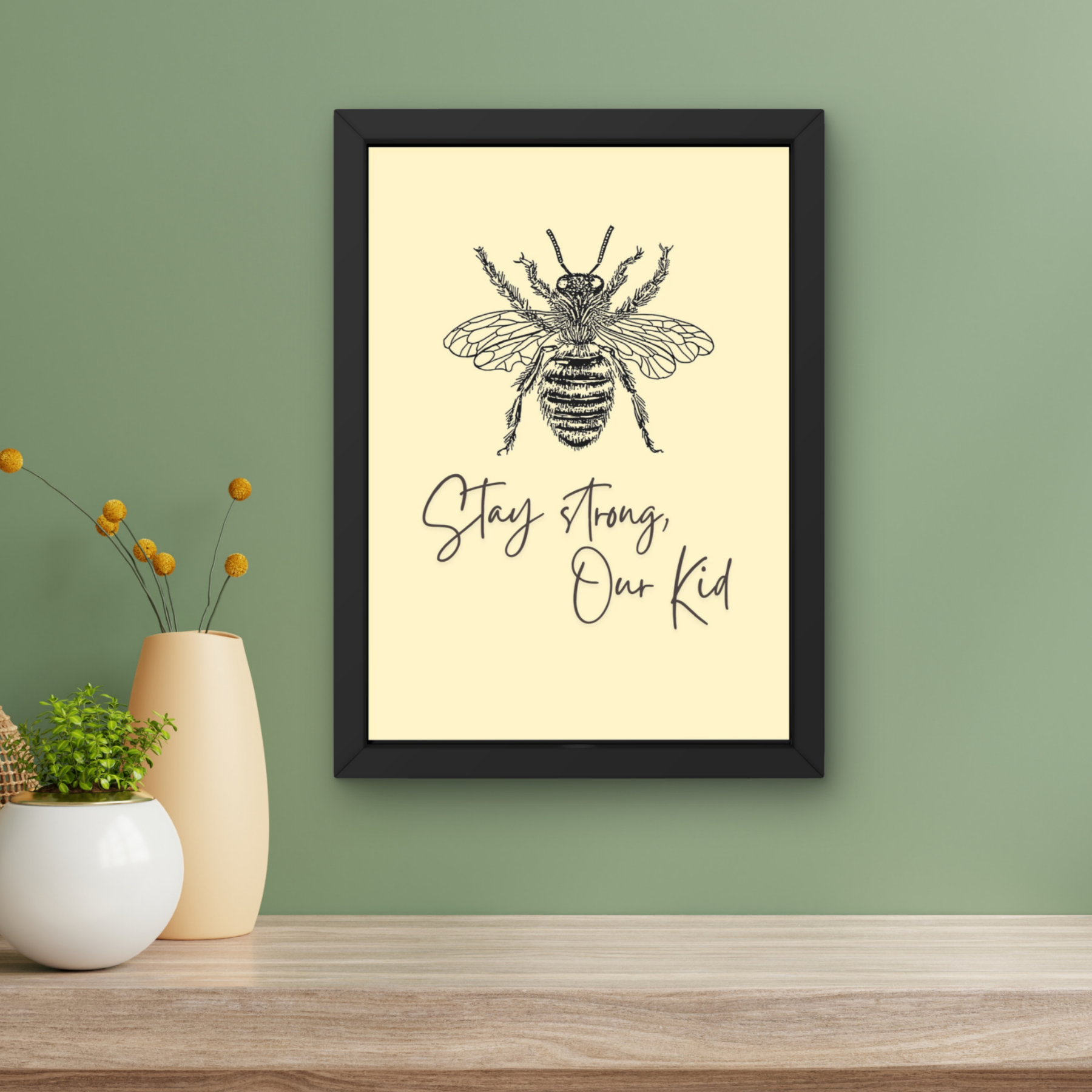 stay strong, our kid | Manchester bee art print