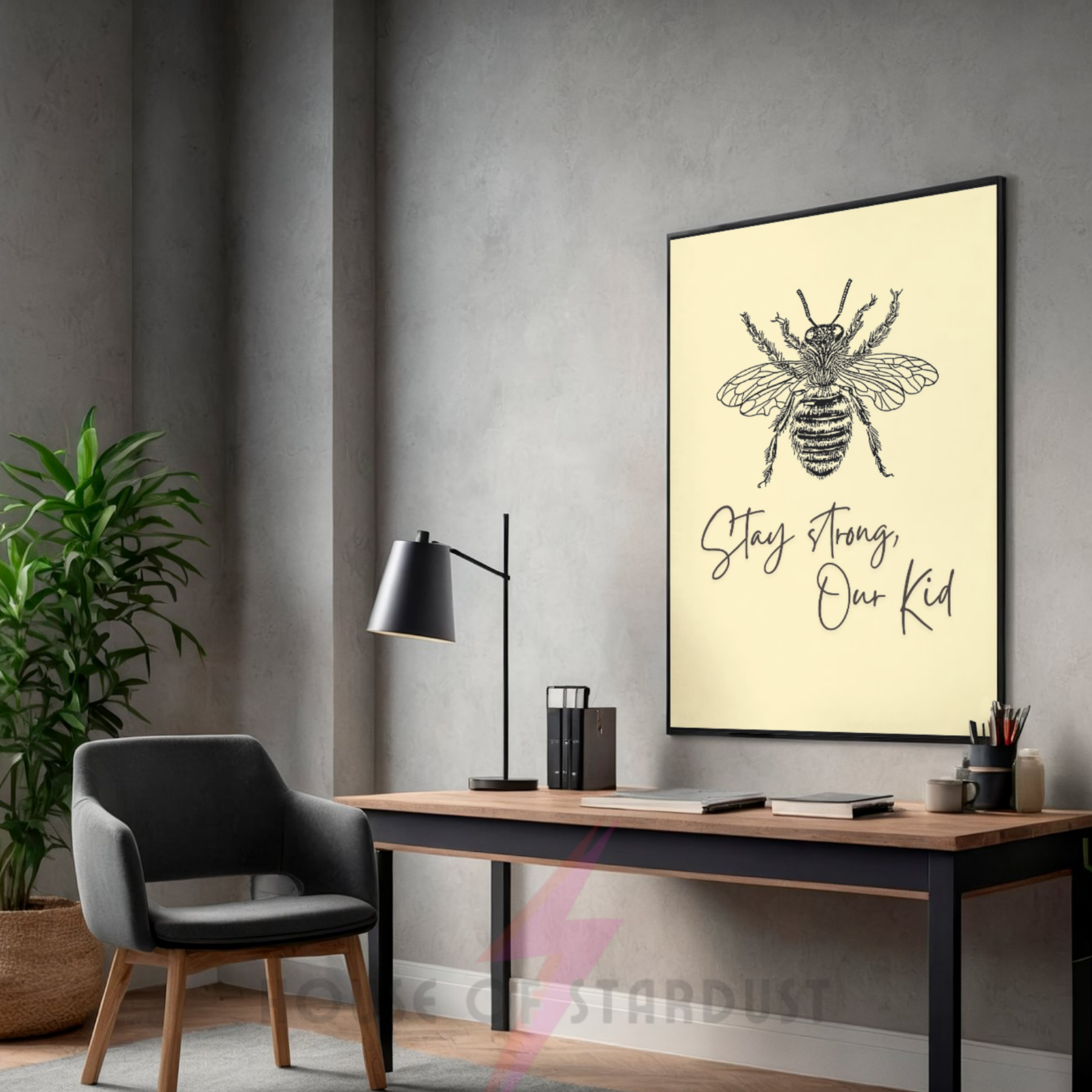 stay strong, our kid | Manchester bee art print