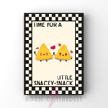 Time for a little snacky-snack | Kitsch Kitchen checkerboard retro collection print