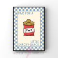 Time for a little snacky-snack | Kitsch Kitchen checkerboard pastels collection print