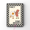 fancy some breakie?  | Kitsch Kitchen checkerboard retro collection print
