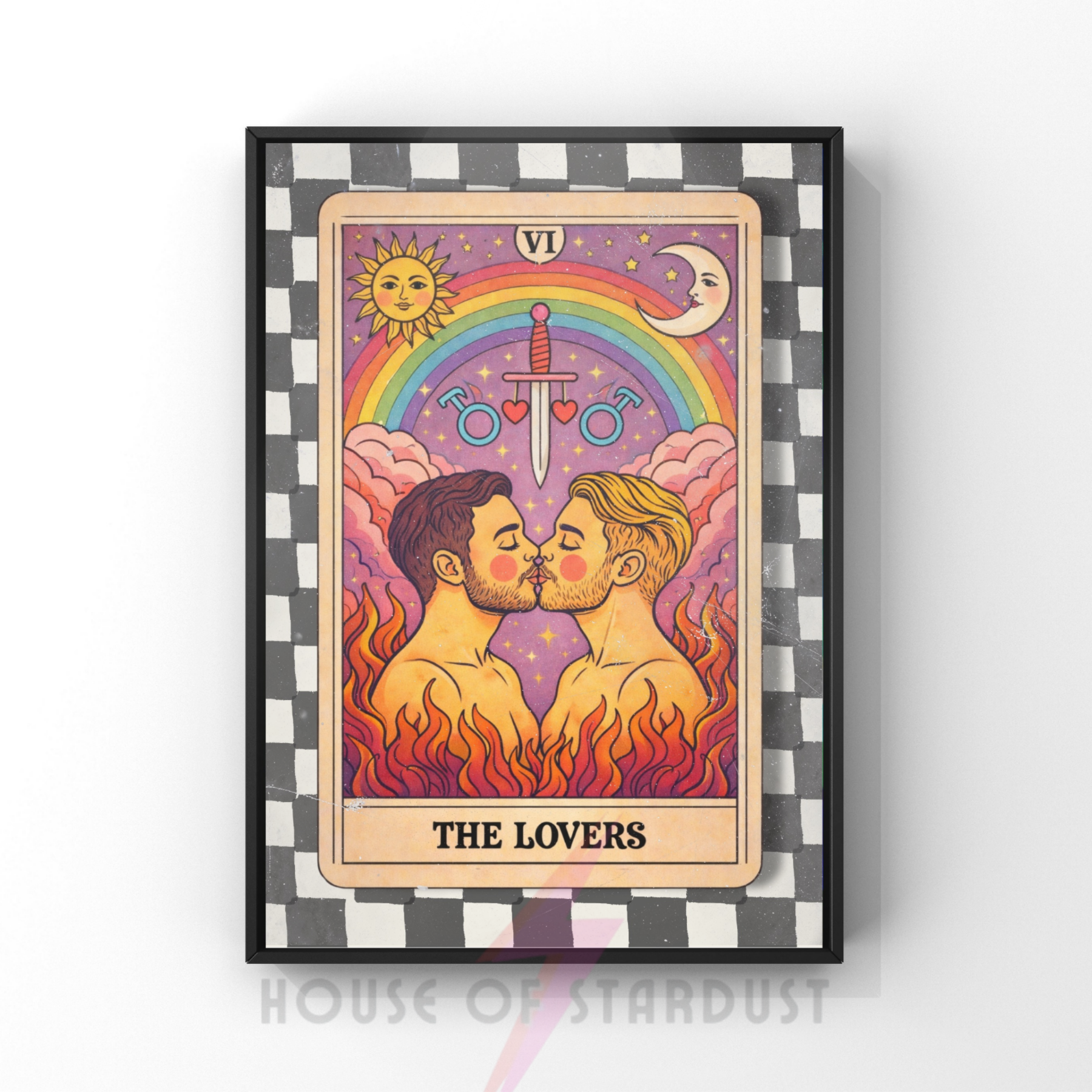 Boys | checkerboard tarot LGBTQ+ art print