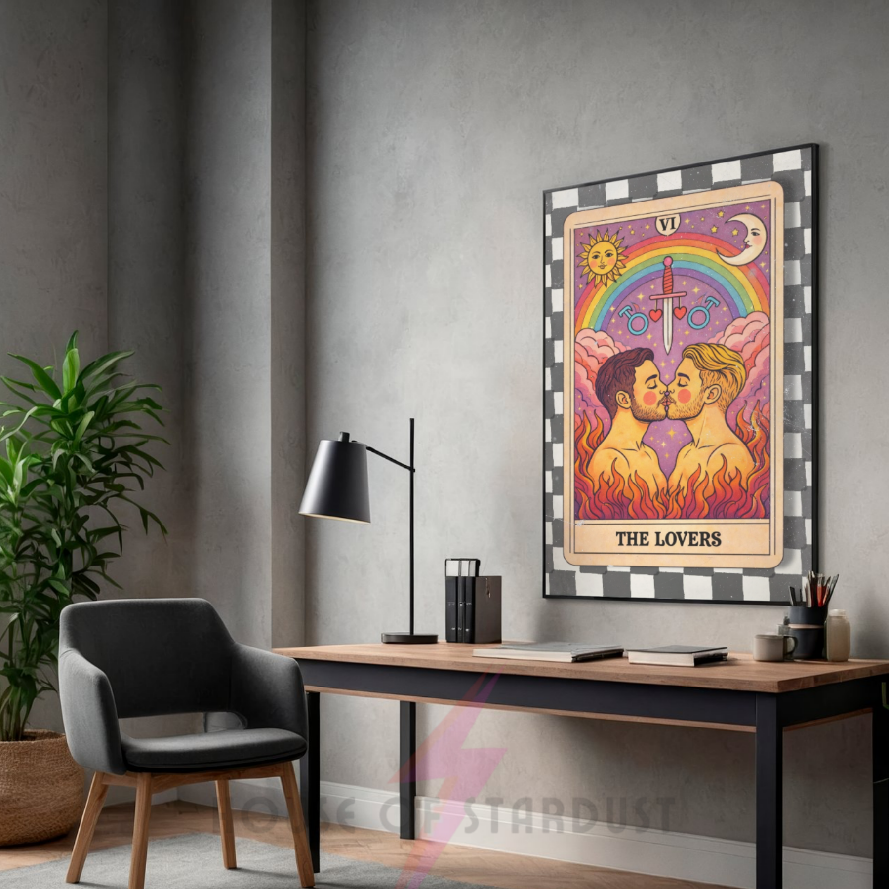 Boys | checkerboard tarot LGBTQ+ art print