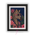 Maximalist Zebra | Bold jungle Art print